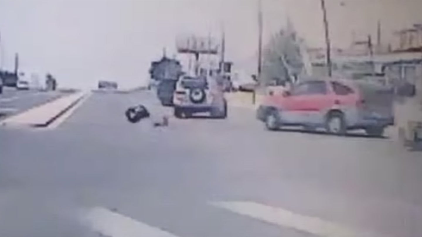 Watch This Baby Fall Out of a Moving Car
