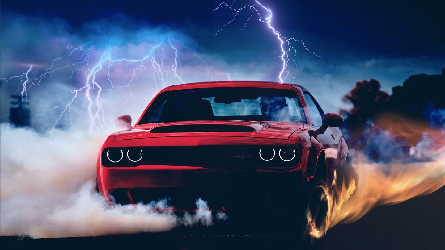 This Dodge Demon (Or Any Car, Really) Might Just Save You From a Lightning Strike