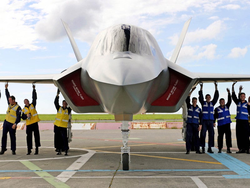 Deck Crews for Royal Navy’s New Carrier Train With These “Faux” F-35s