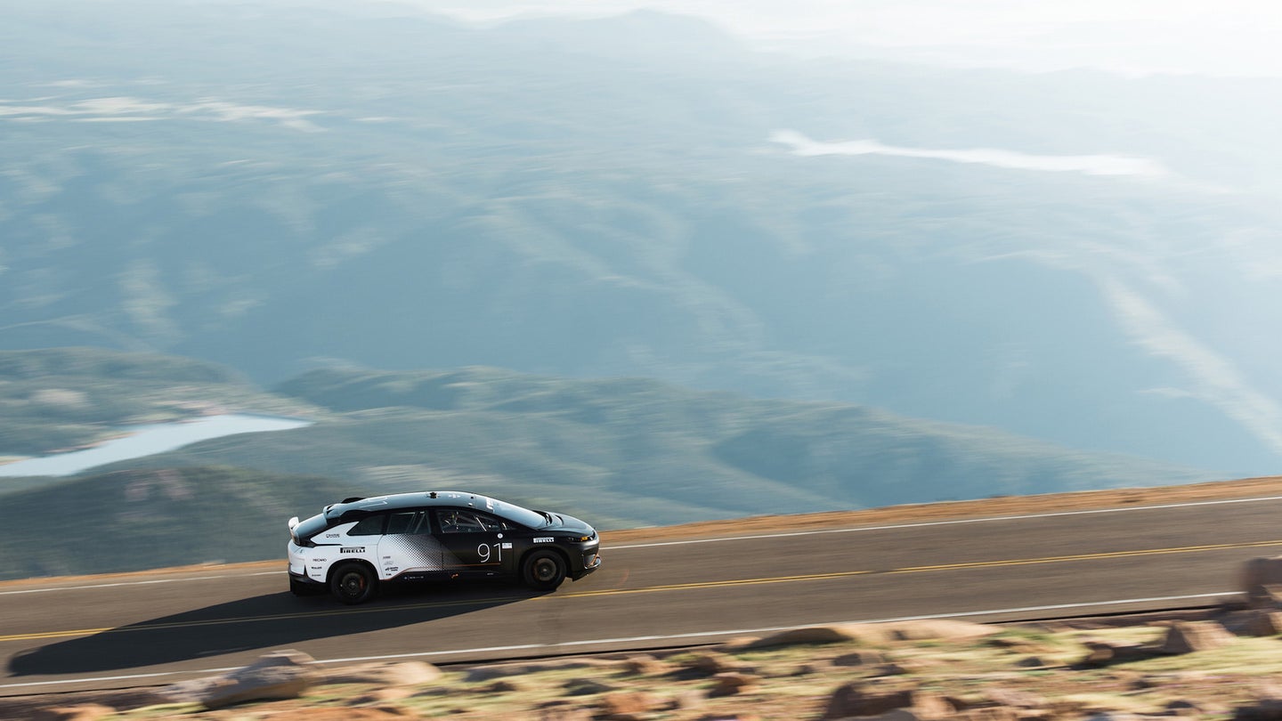 Watch the Faraday Future FF 91 Set a Record at the Pikes Peak Hill Climb