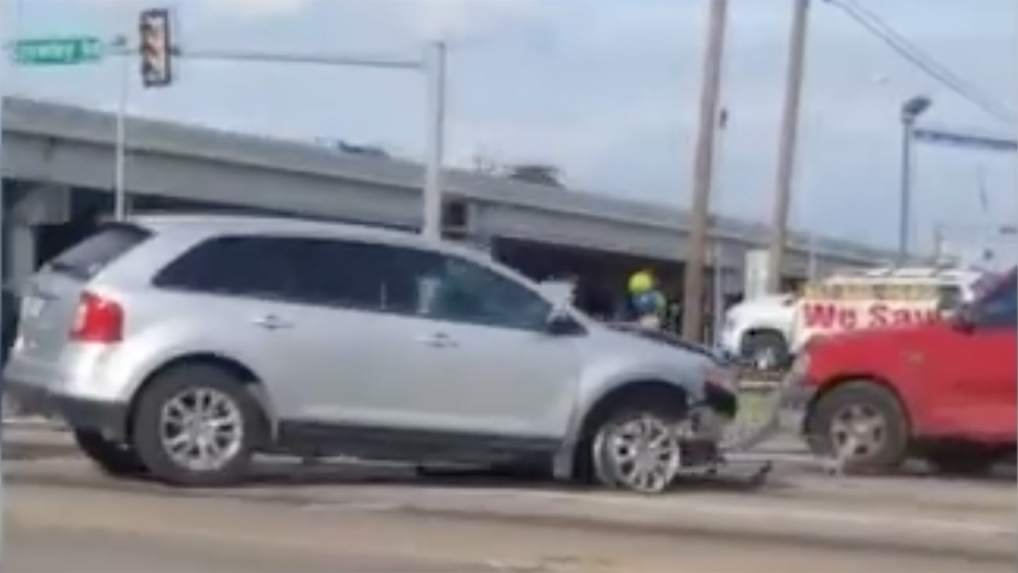 Watch This Ford Edge Create a Path of Destruction