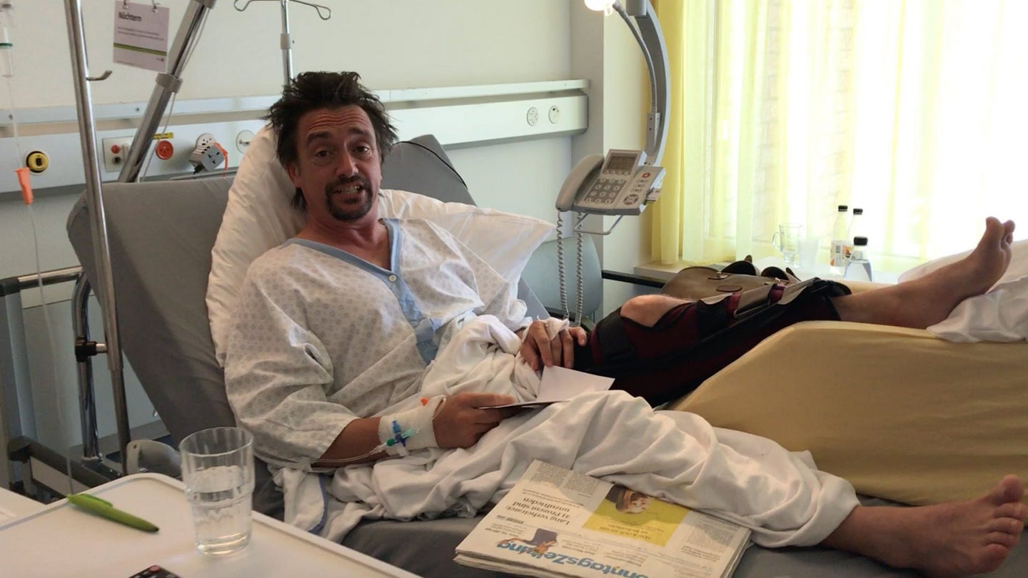 Here’s Richard Hammond On His Hospital Bed ‘Not Dead,’ Post-Crash