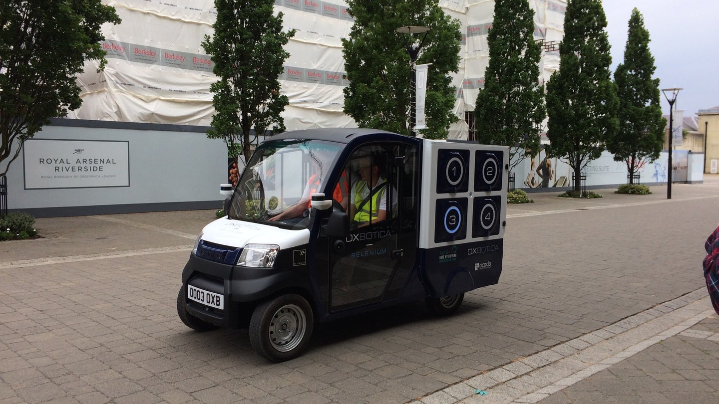 A British Online Supermarket Is Testing a Self-Driving Grocery Delivery Vehicle