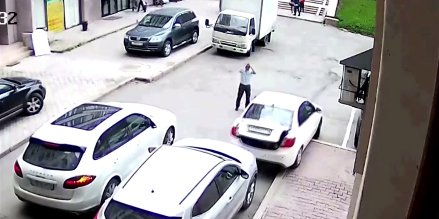 Watch This Seemingly Simple Parking Job Go Very Downhill