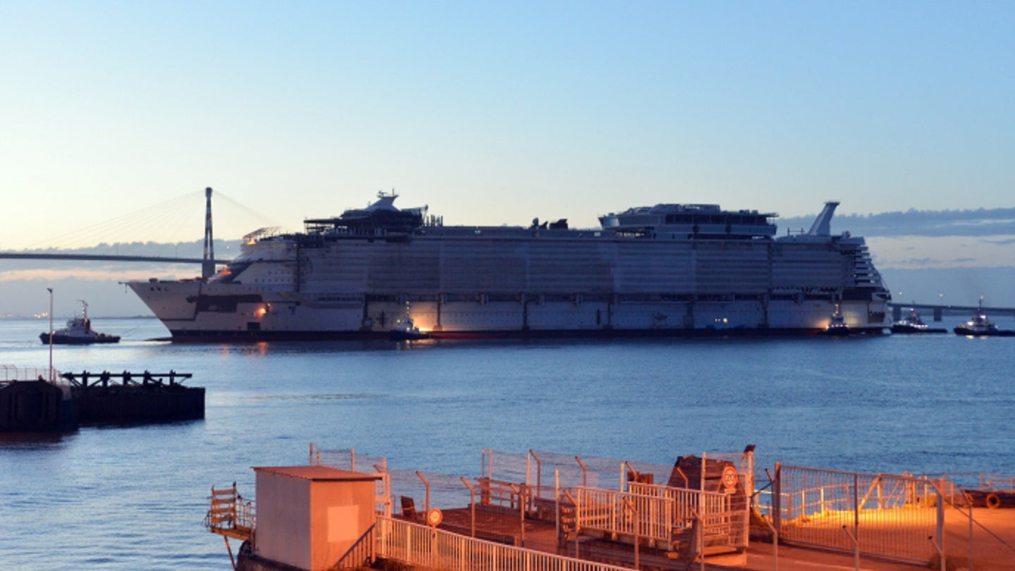 World&#8217;s Largest Cruise Ship Takes to Sea for the First Time