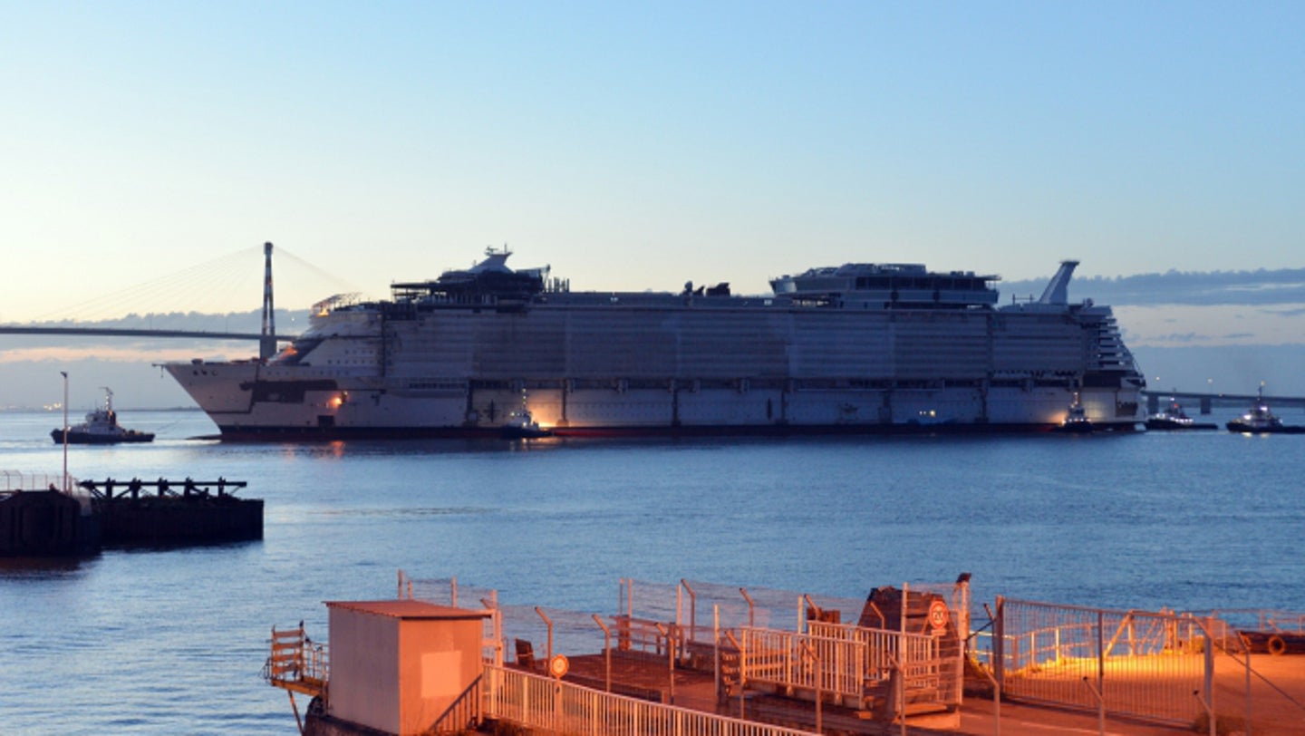 World’s Largest Cruise Ship Takes to Sea for the First Time