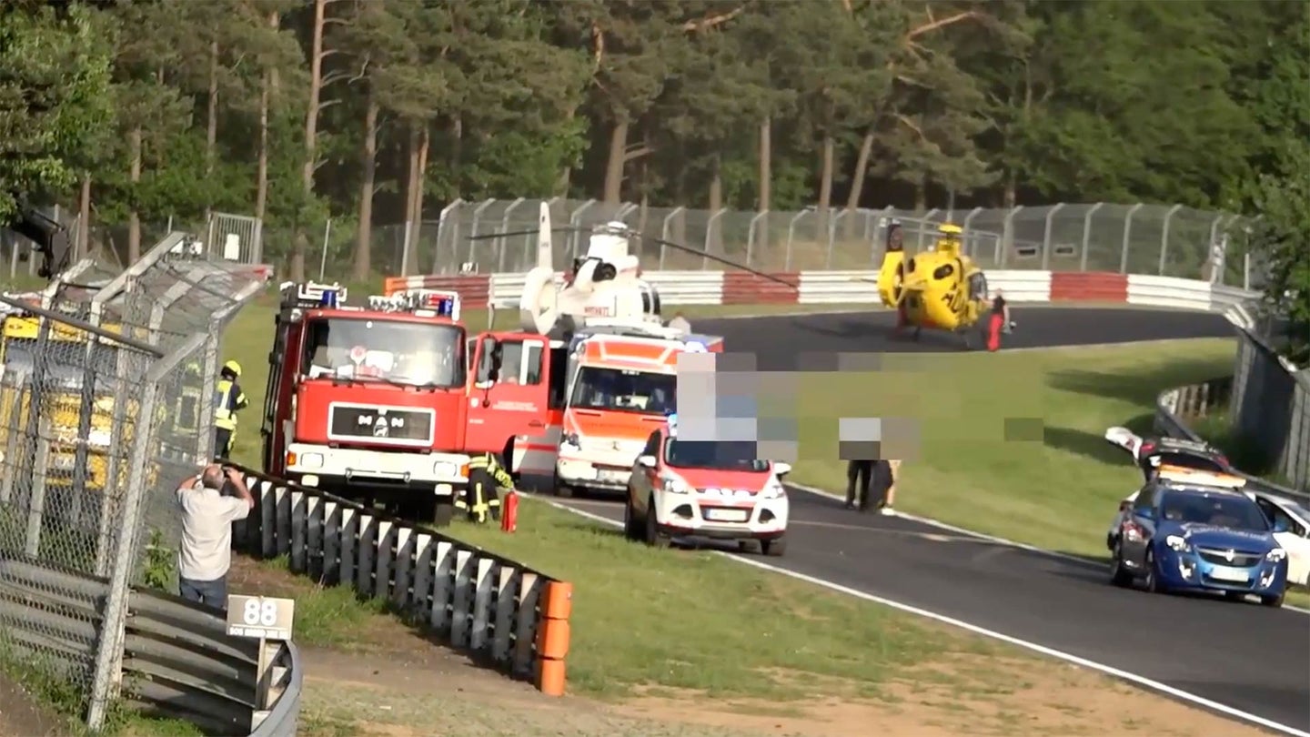 Watch the Nurburgring Emergency Services Leap into Action After a Terrible Crash