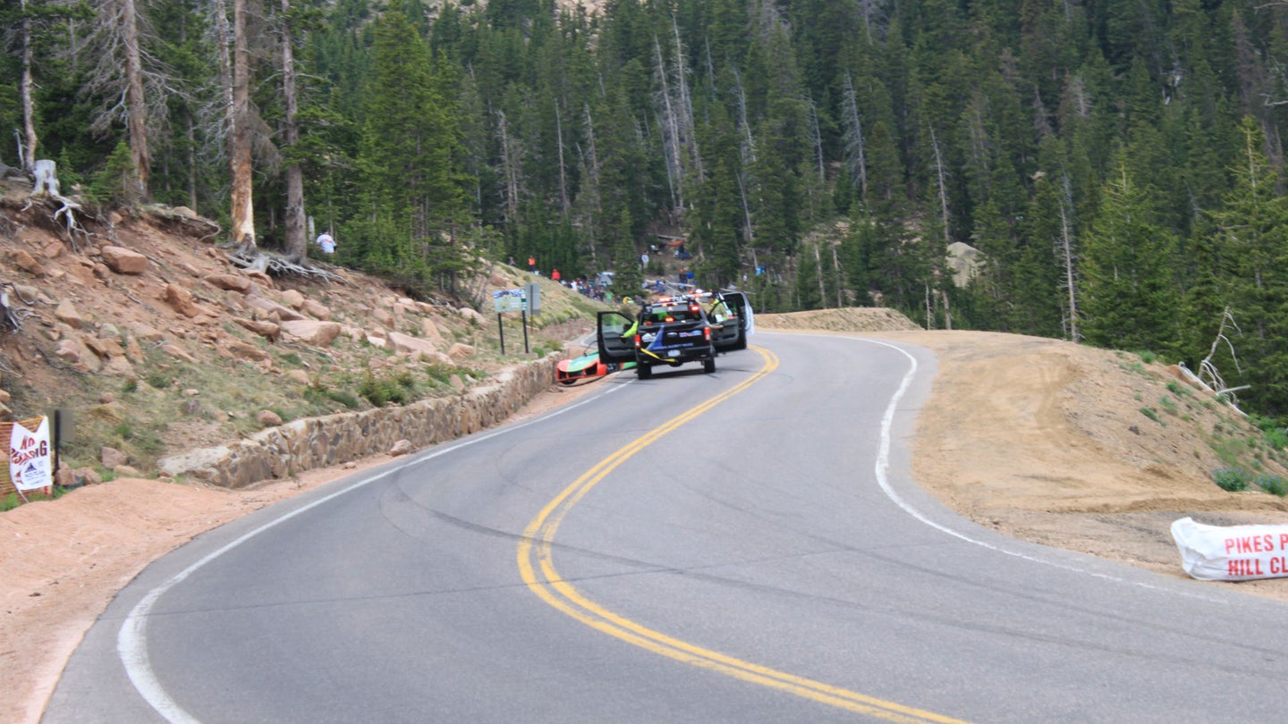 Man Trying to Help Crashed Racer at Pikes Peak Gets Rounded up by Police