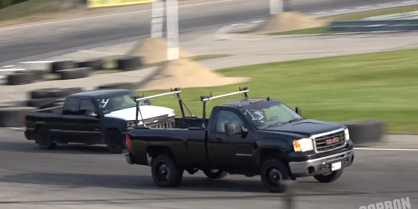 Watch These Amateurs “Run What They Brung” in a Bunch of Pickup Trucks