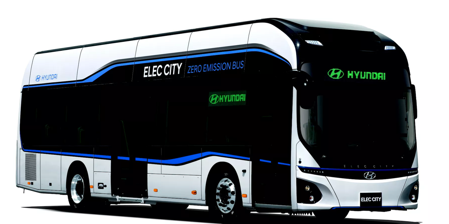 Hyundai’s New Electric Bus Can Drive 180 Miles on an Hour’s Charge
