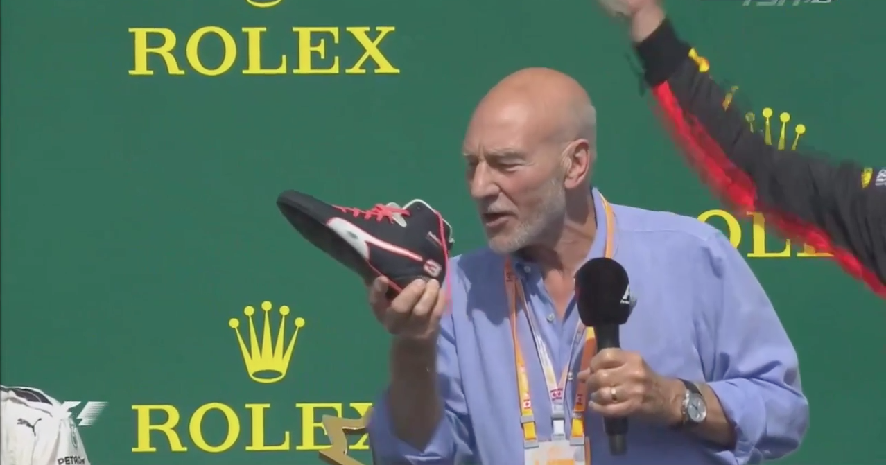 Sir Patrick Stewart Did the Shoey After the Canadian GP