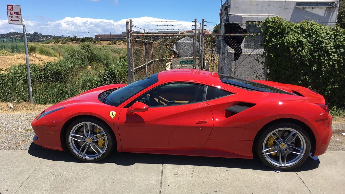 Man Arrested After Allegedly Stealing Ferrari 488 GTB, Pouring Gas on It