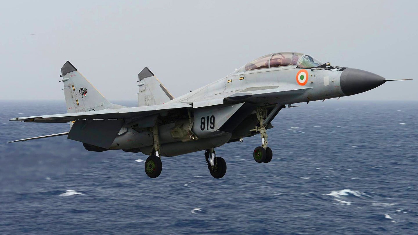 Indian Navy MiG-29Ks Make Low Approaches To USS Nimitz During &#8220;Malabar&#8221; Drills