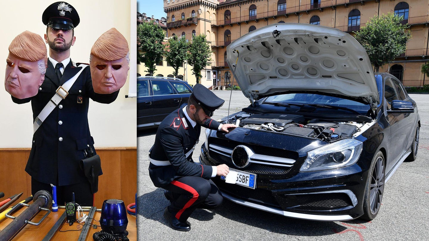 Bank Robbers Use Blacked-Out Mercedes-AMG, Donald Trump Masks in ATM Heist Spree