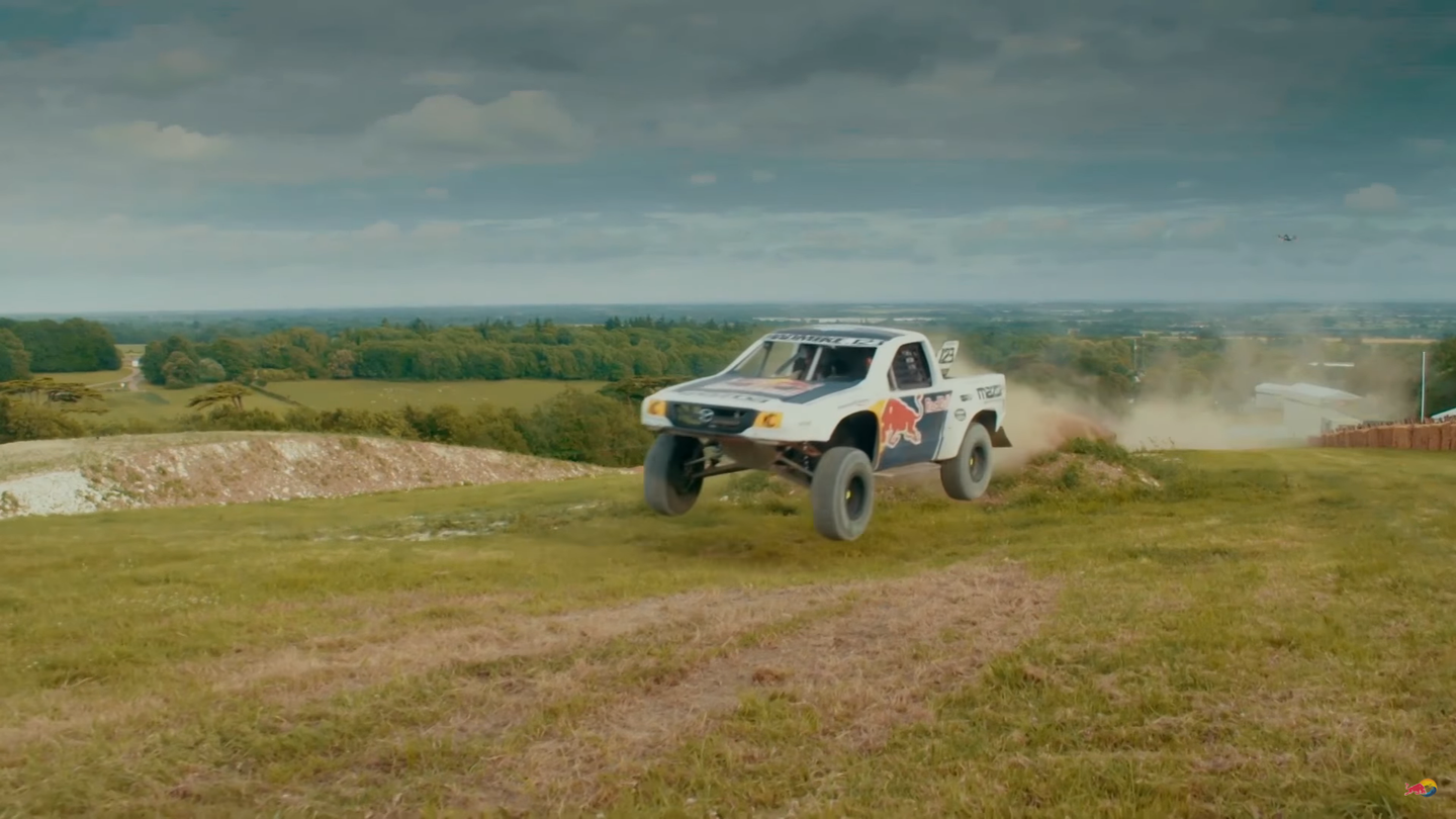 Watch Red Bull’s Mad Mike Drift Around Goodwood in this Wacky Tour