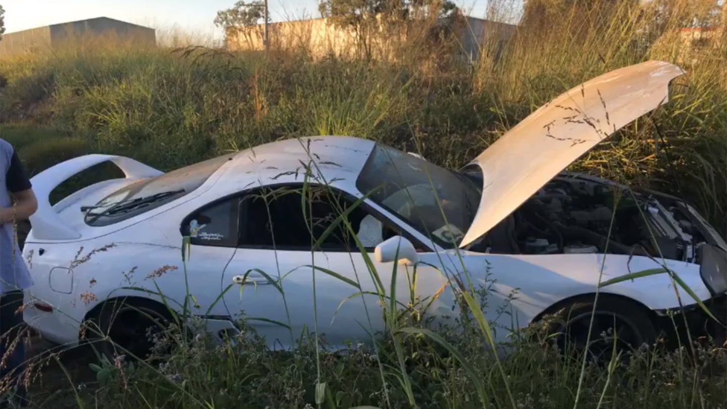 Watch a Toyota Supra Fly Off a Road and Try to Touch the Sky
