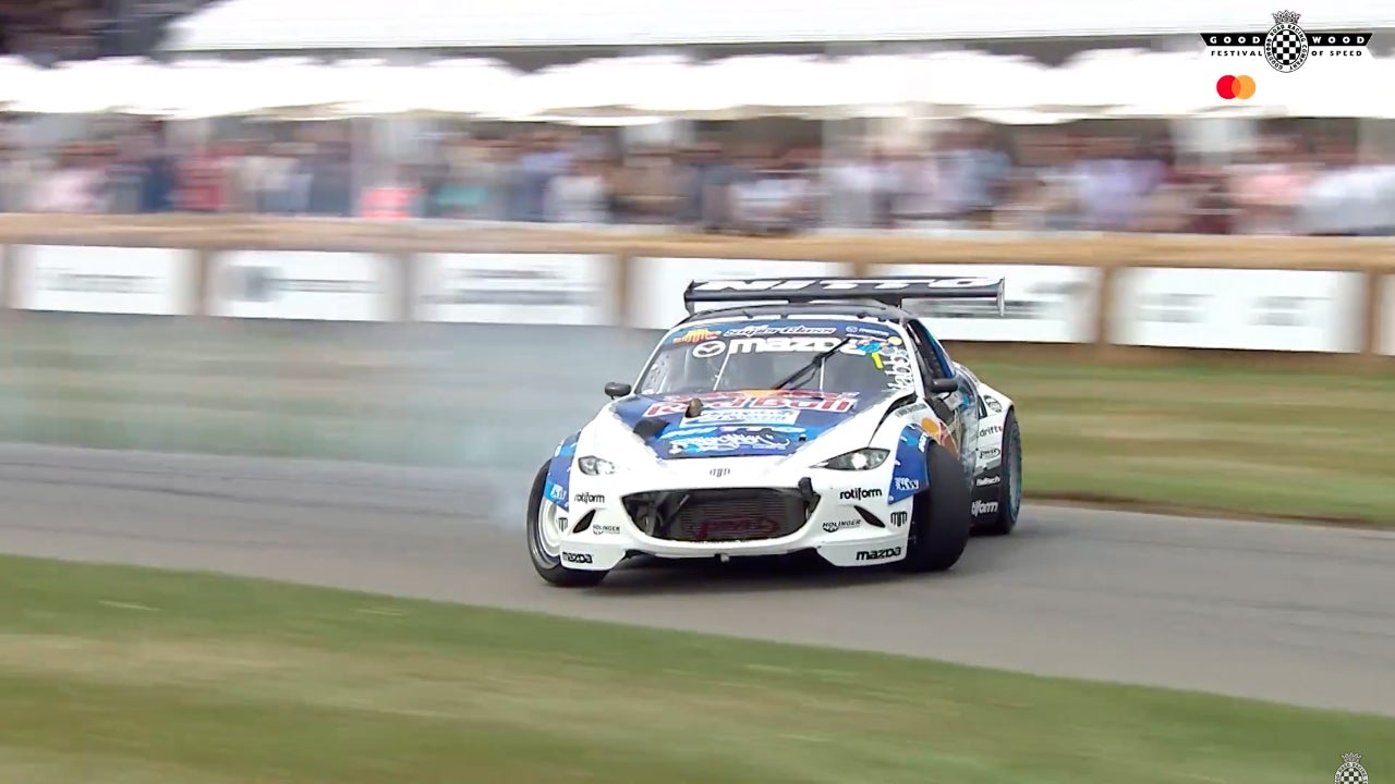 Watch Mad Mike Drift His 4-Rotor MX-5 at Goodwood