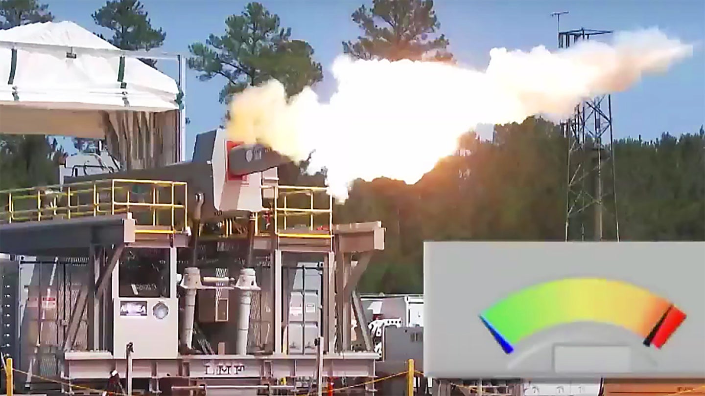 Watch The Navy&#8217;s Electromagnetic Railgun&#8217;s Autoloader Feed A Multi-Shot Salvo