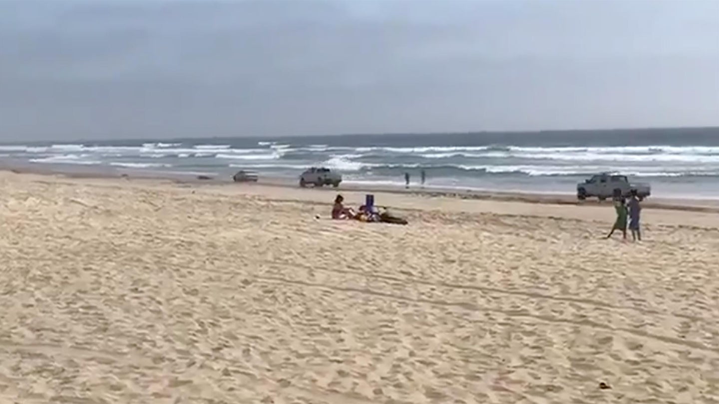 Watch a High-Speed Pursuit Barrel Down a California Beach