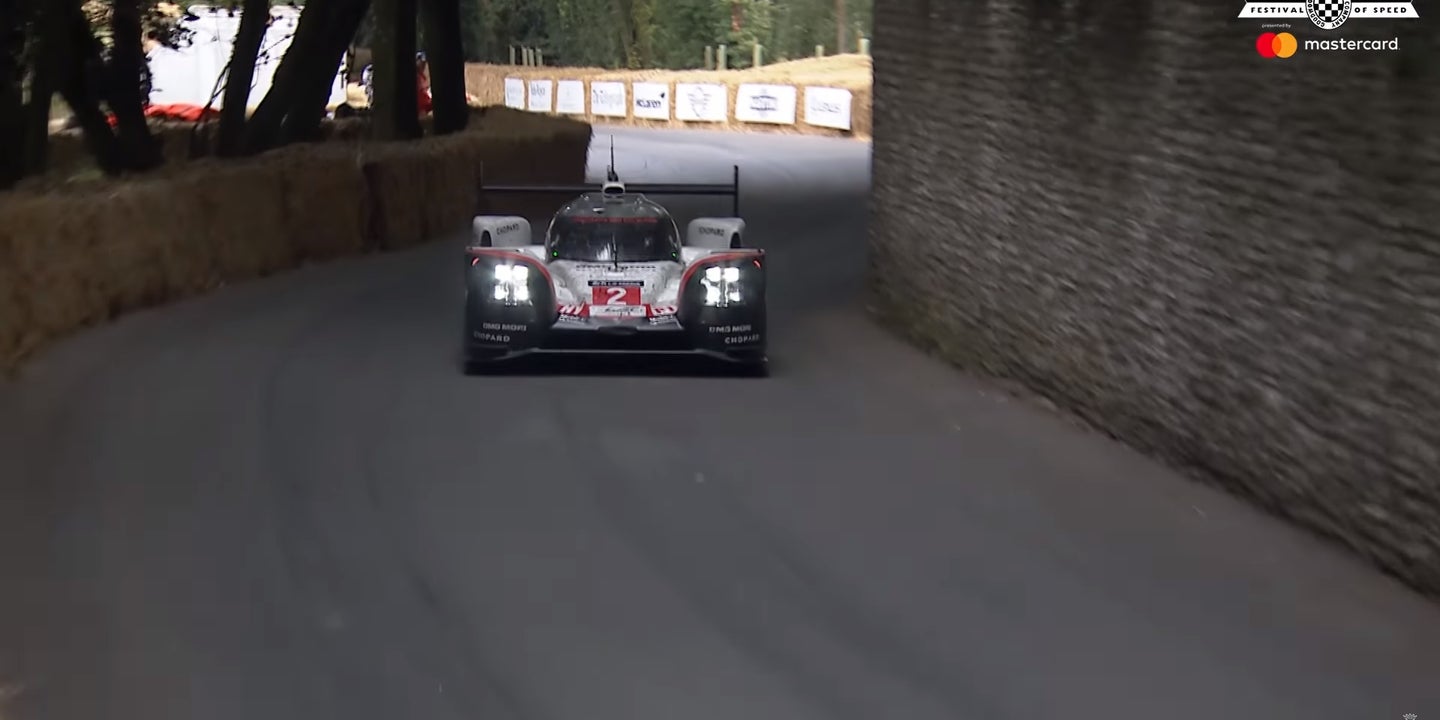 Porsche Sends Their Le Mans Winning 919 Hybrid Up The Hill At Goodwood