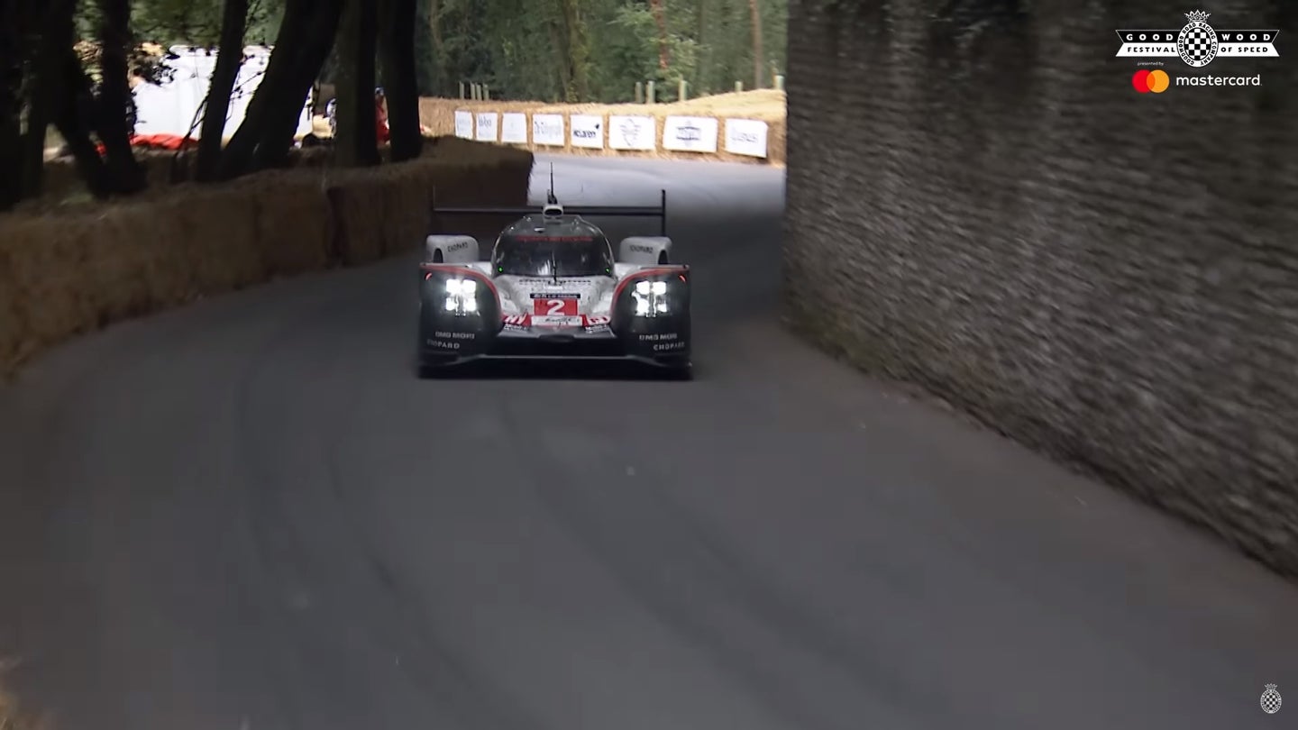 Porsche Sends Their Le Mans Winning 919 Hybrid Up The Hill At Goodwood
