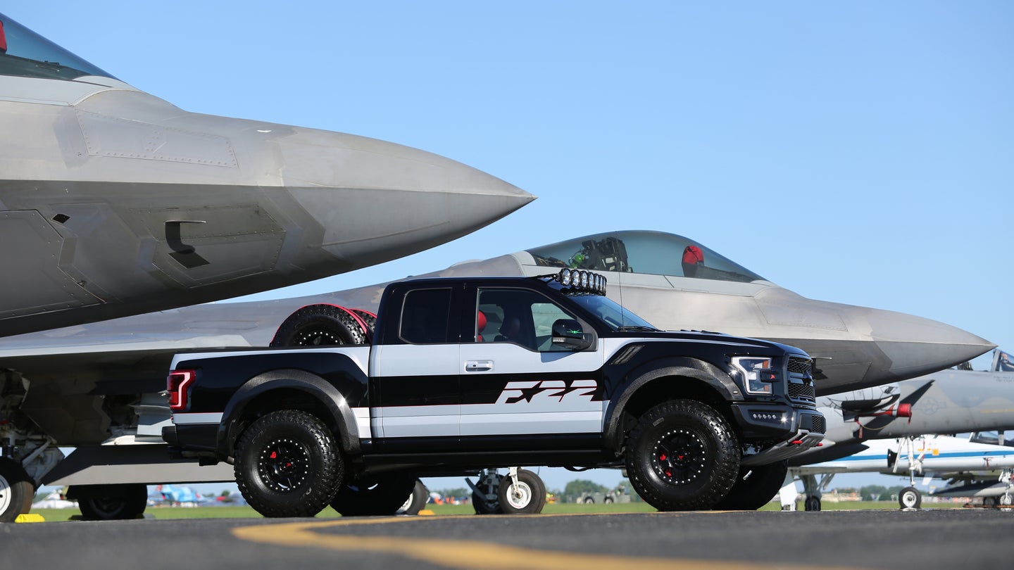 F-22 Fighter Jet-Inspired, 545-Horsepower Ford F-150 Raptor Sells for $300,000