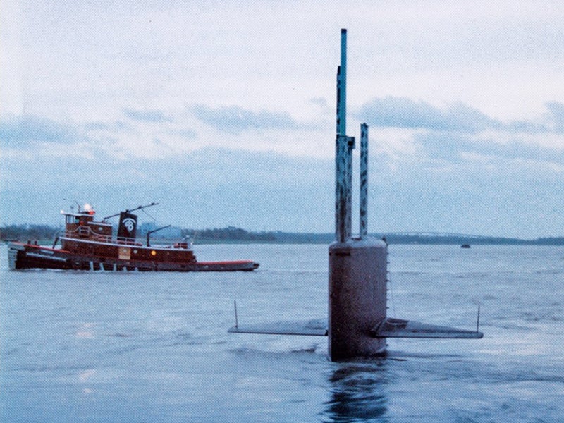 A U.S. Navy Nuclear Submarine Once Submerged In A River To Ride Out A Hurricane