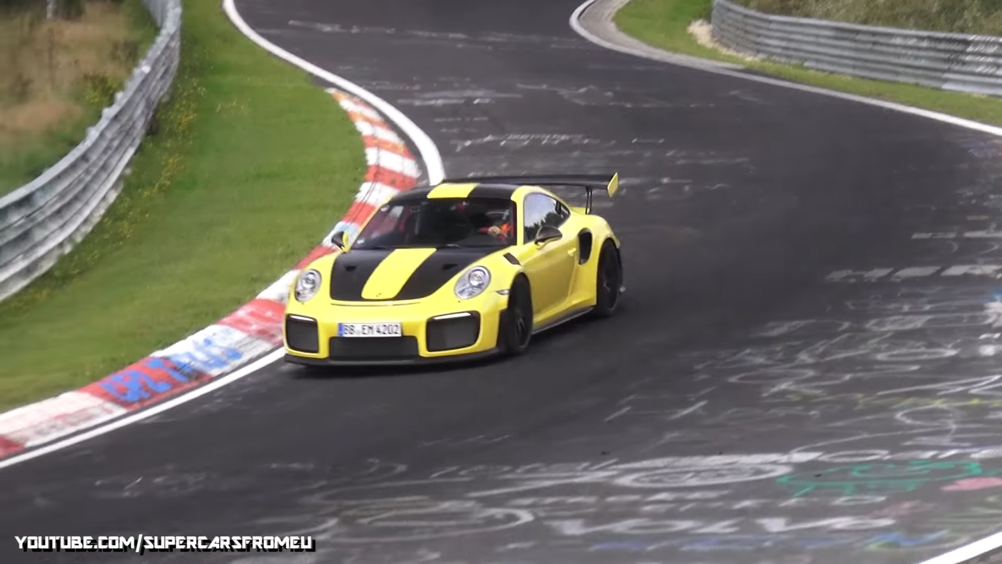 700-Horsepower 2018 Porsche 911 GT2 RS Spotted Lapping the Nurburgring