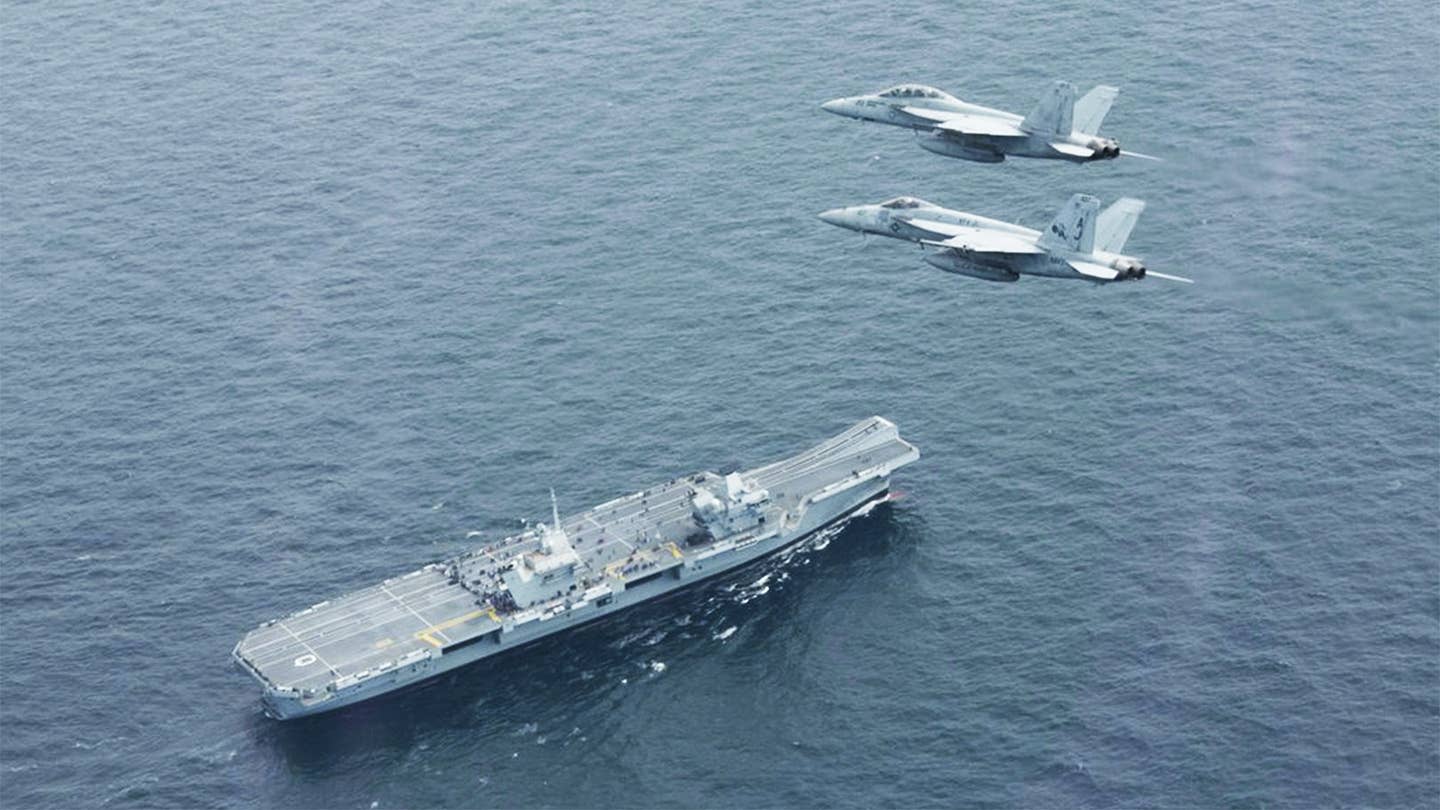 Royal Navy&#8217;s New Supercarrier Trains Alongside Its US Counterpart For The First Time