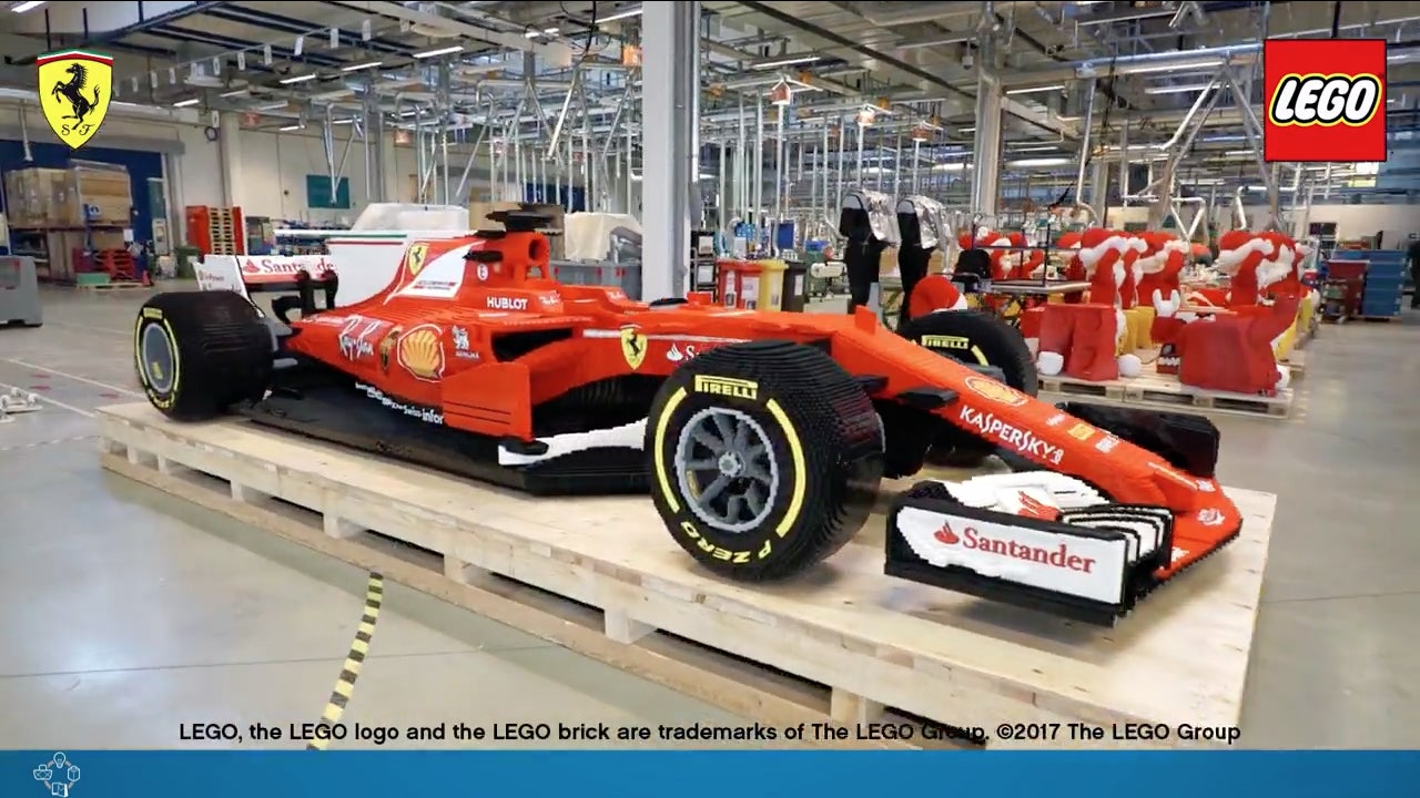 Watch Lego Assemble a Life-Size Replica of a Ferrari F1 Car
