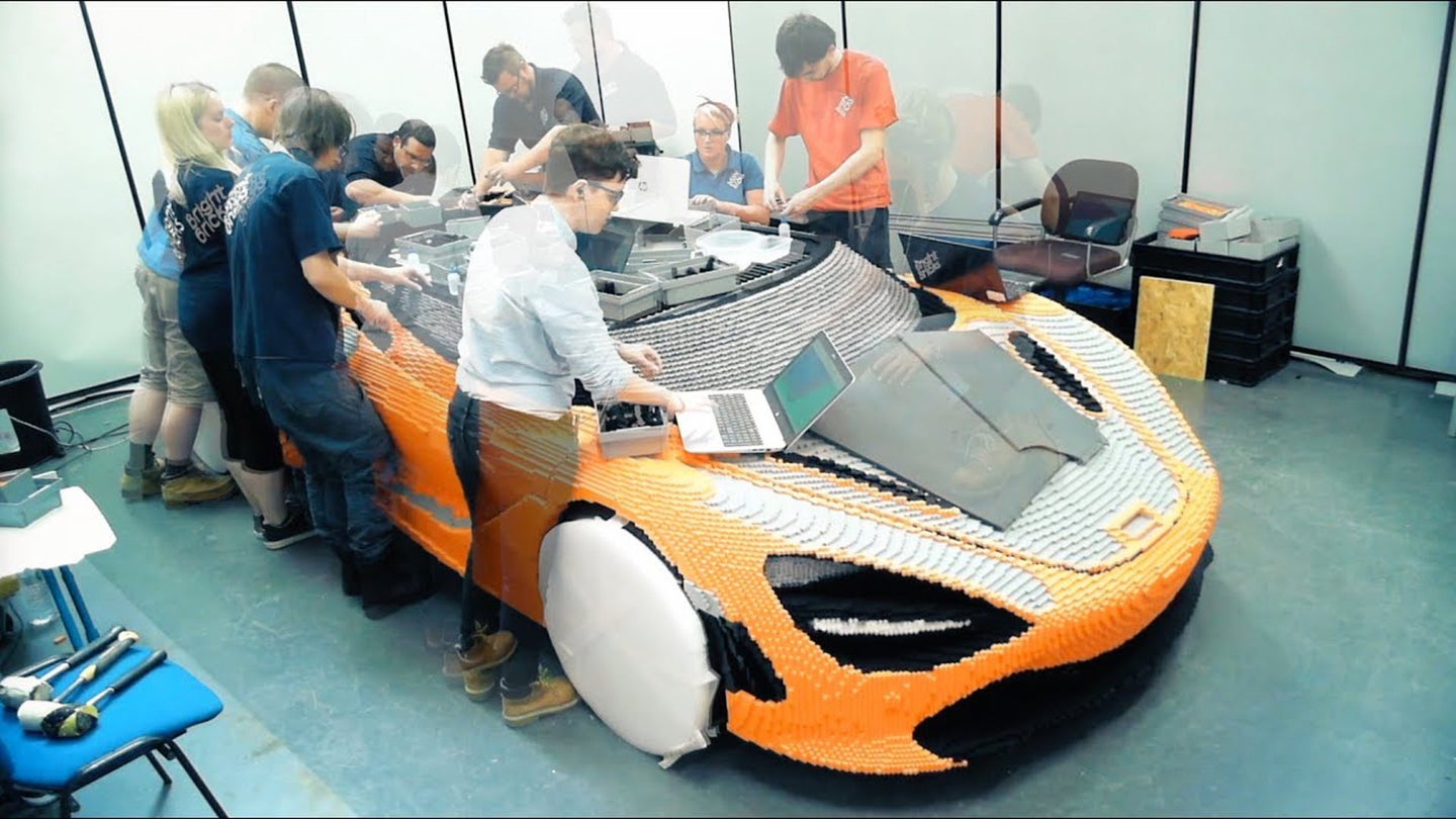 This Time-Lapse of a Life-Size Lego McLaren 720S Build is Hypnotic to Watch