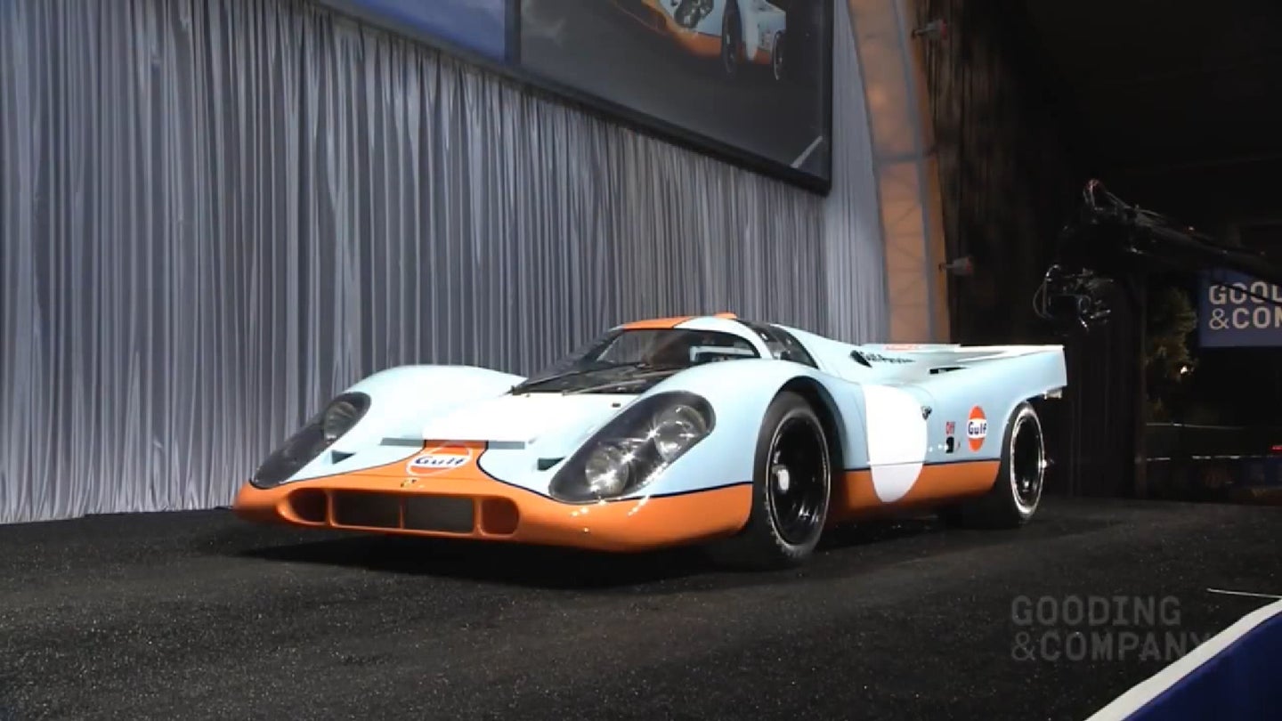 “Le Mans” Gulf Porsche 917K Sells For Record 14 Million At Gooding & Co Pebble Beach Sale