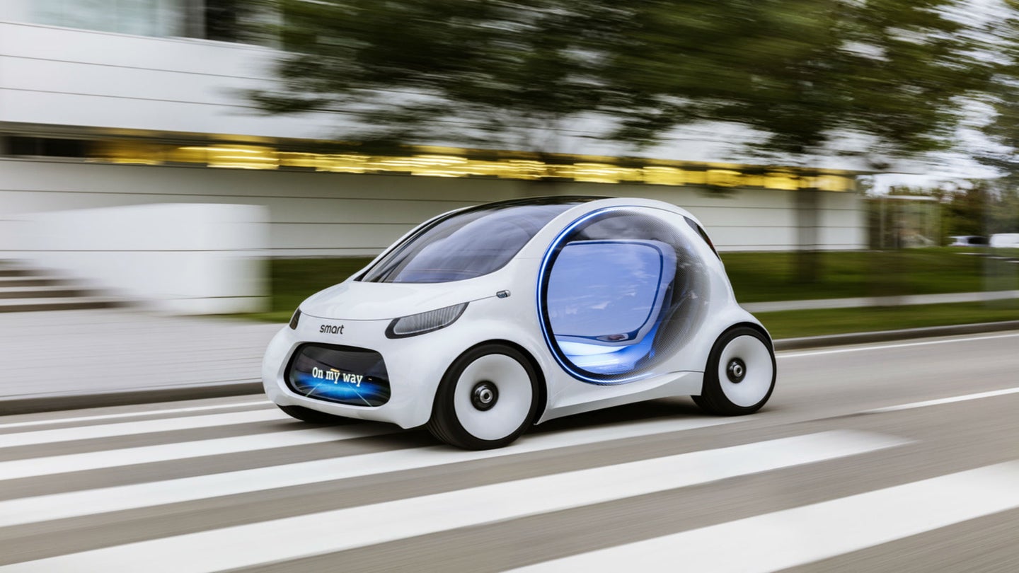 The Autonomous Smart Vision EQ Fortwo Might Make Ride-Sharing Sites Obsolete