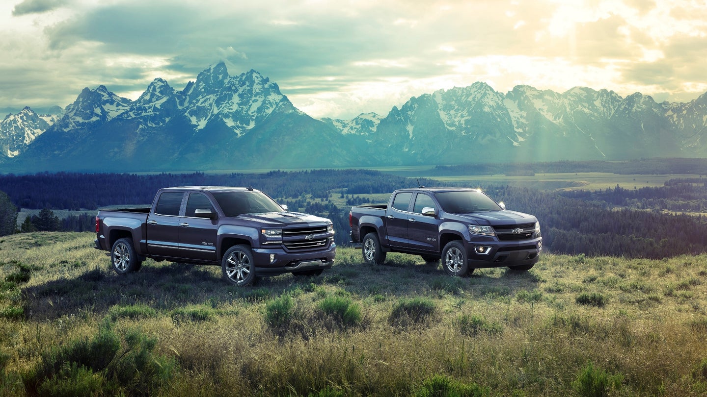 2018 Centennial Edition Silverado and Colorado - To commemorate 100 years of Chevy Trucks, both trucks offer Centennial Blue exterior paint color, exclusive front and rear heritage bowties and 100 year door badges, which were inspired by colors and design cues found on early Chevrolet Trucks. Centennial Editions also include a spray-in bedliner with heritage bowtie emblem and accessory floor liners with heritage bowtie emblems.