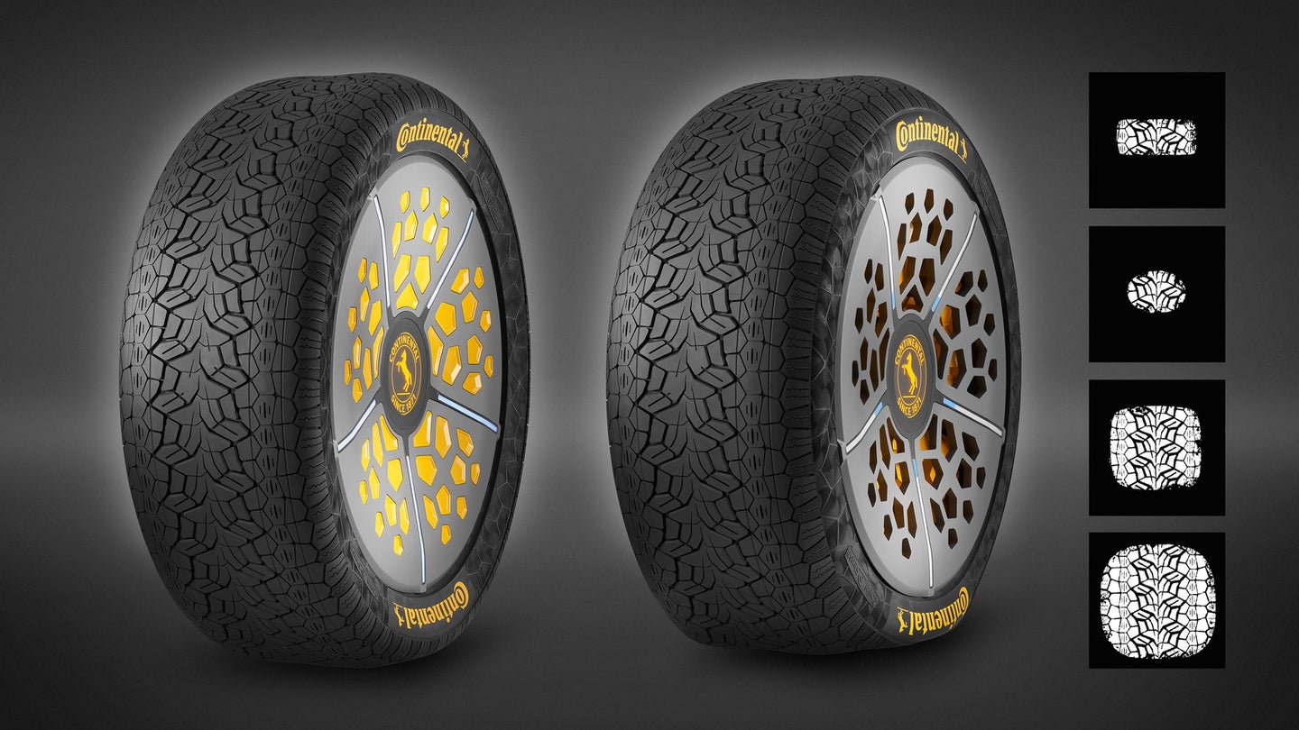 Continental’s Tire Concept Can Adjust Pressure Automatically, Warn Drivers of Damage