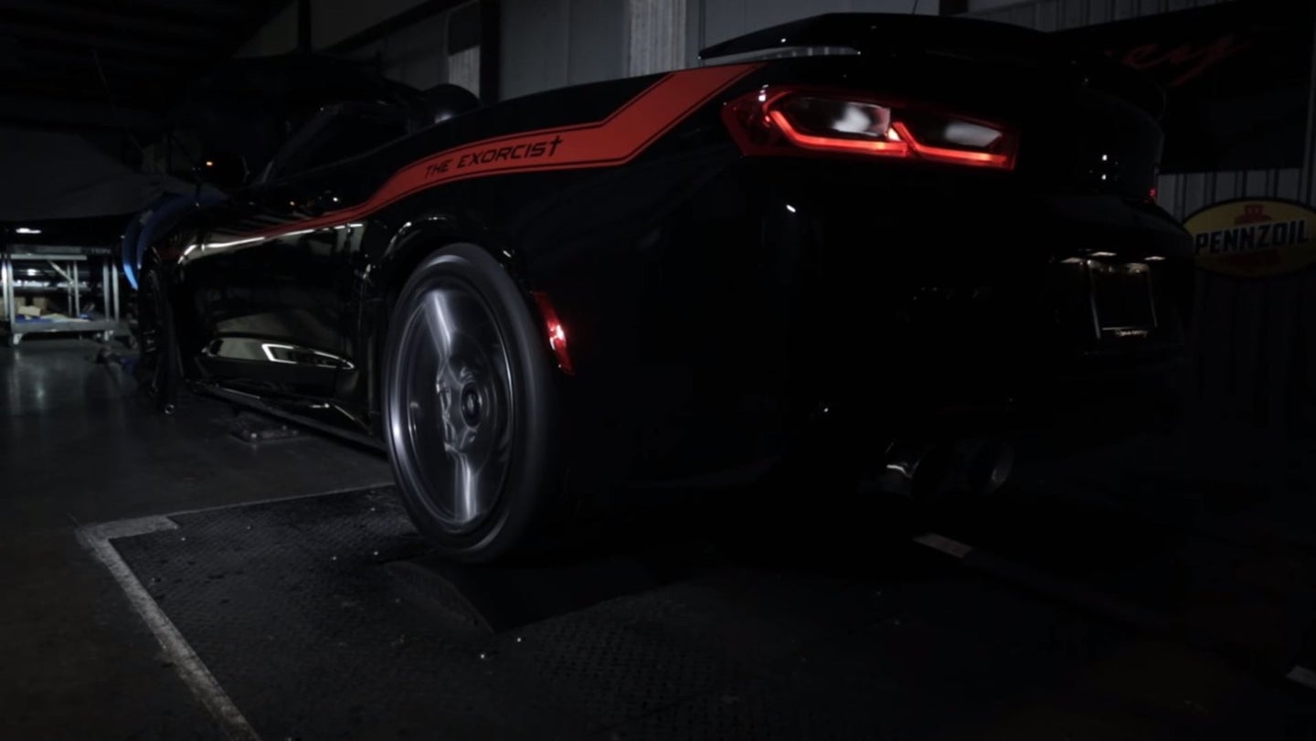 Watch the 1,000-HP Hennessey &#8216;Exorcist&#8217; Chevy Camaro ZL1 Convertible Hit the Dyno