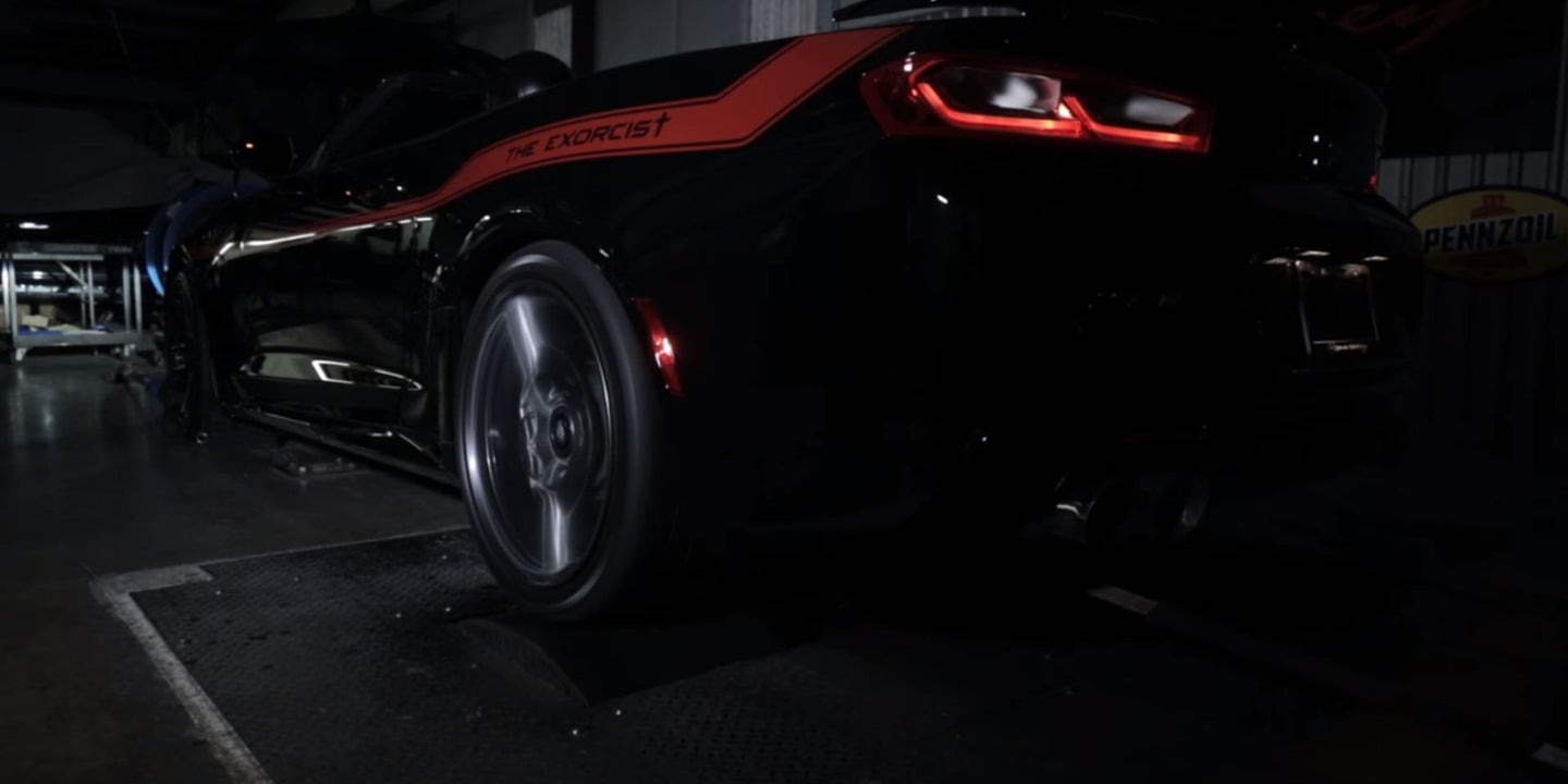 Watch the 1,000-HP Hennessey ‘Exorcist’ Chevy Camaro ZL1 Convertible Hit the Dyno