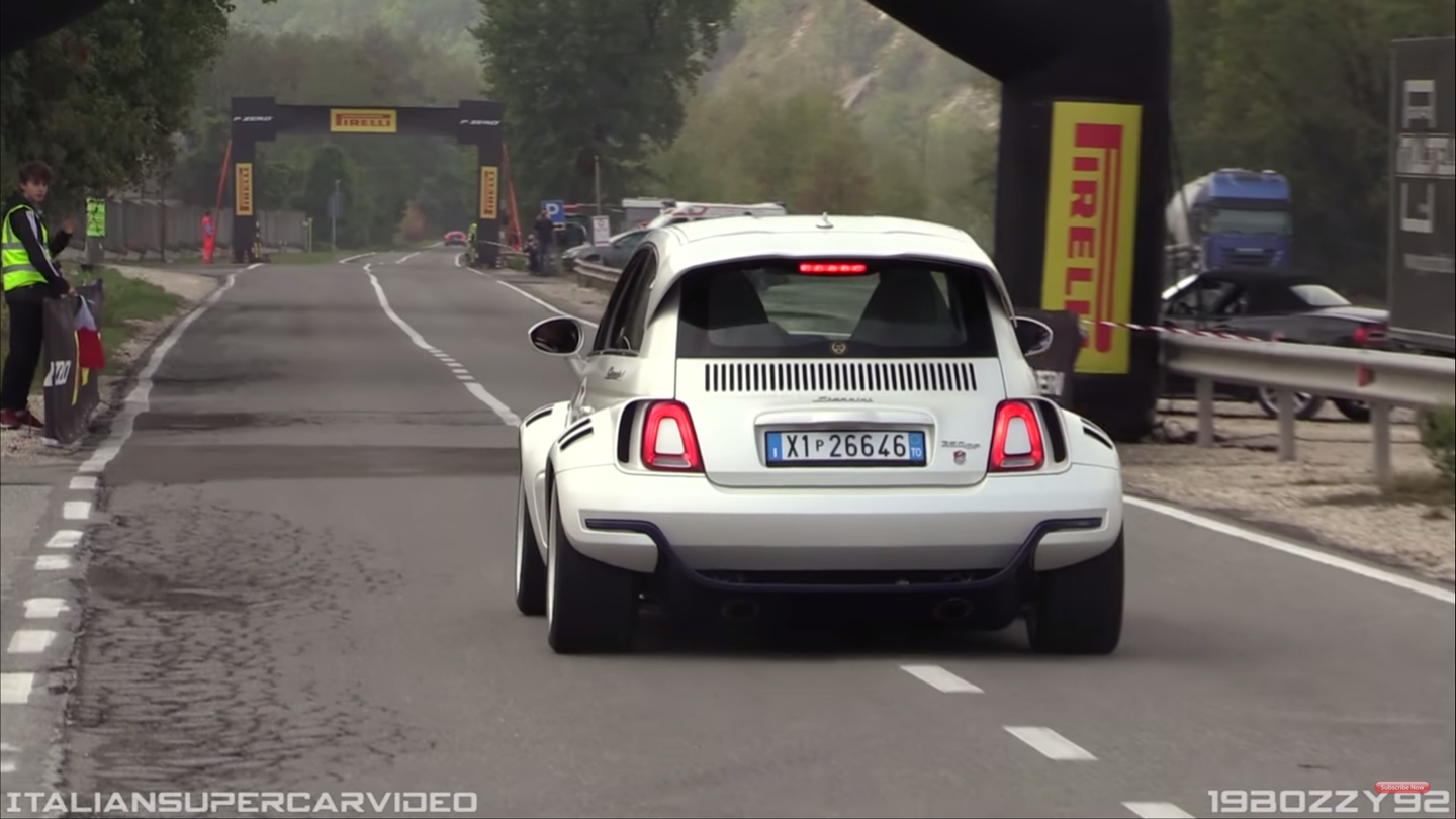 Watch This Alfa 4C-Powered, RWD Fiat 500 Blitz an Italian Hillclimb