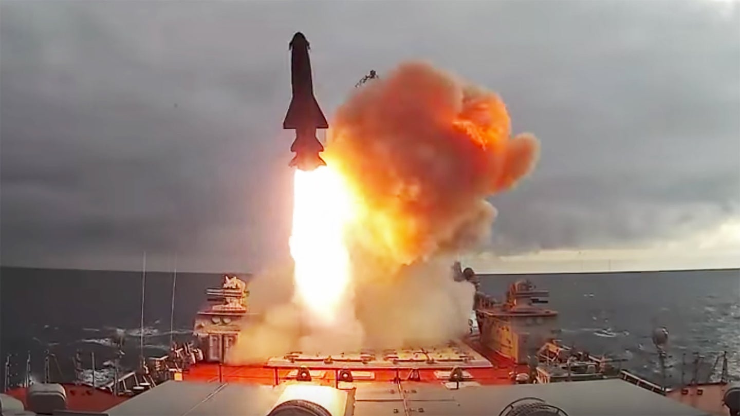 Watch Russia&#8217;s Only Operational Battlecruiser Launch A Massive &#8220;Shipwreck&#8221; Anti-Ship Missile