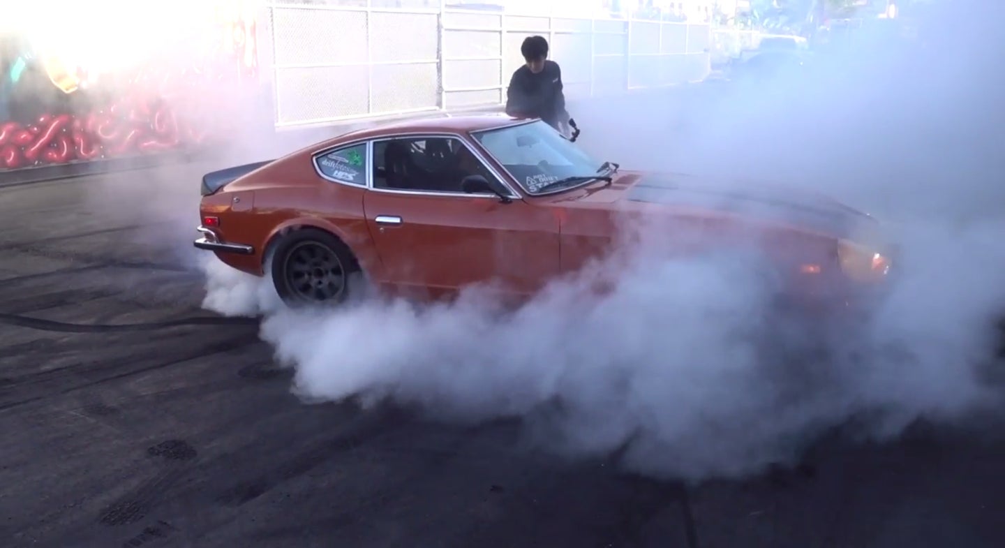 Watch One of the Best Car Photographers Visit Hoonigan&#8217;s Donut Garage and Rip Some Burnouts
