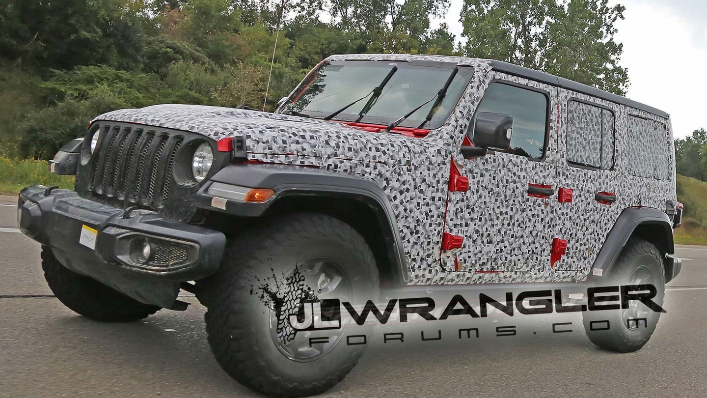 Spy Shots of Nearly-Naked 2018 Jeep Wrangler Emerge
