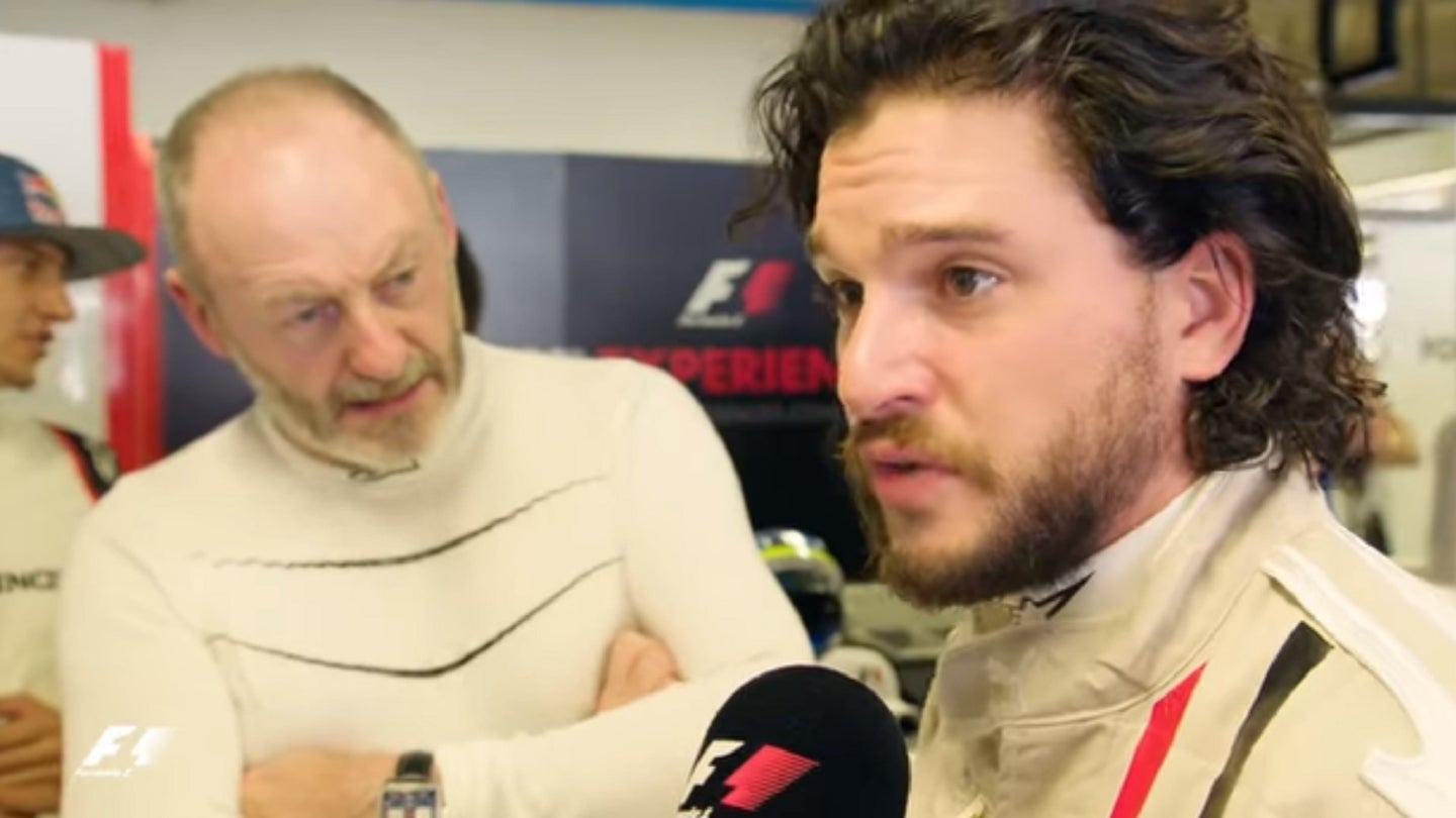 Watch<em> Game of Thrones</em> Stars Take a Ride In Two-Seat Formula 1 Cars