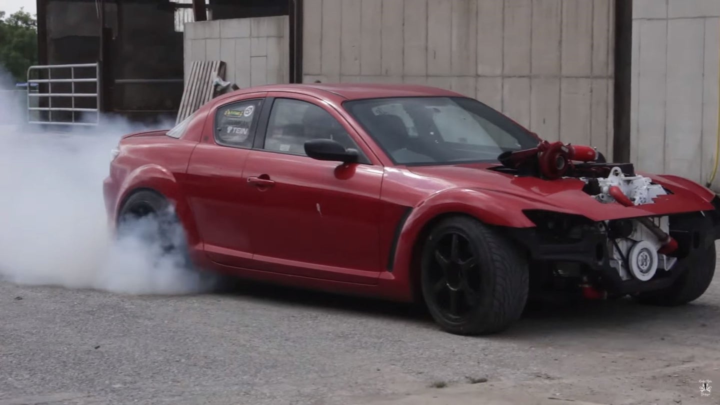 Watch A Diesel-Powered Mazda RX-8 Go Drifting