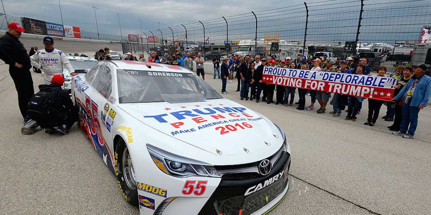 Donald Trump Praises NASCAR&#8217;s Trackside Jingoism