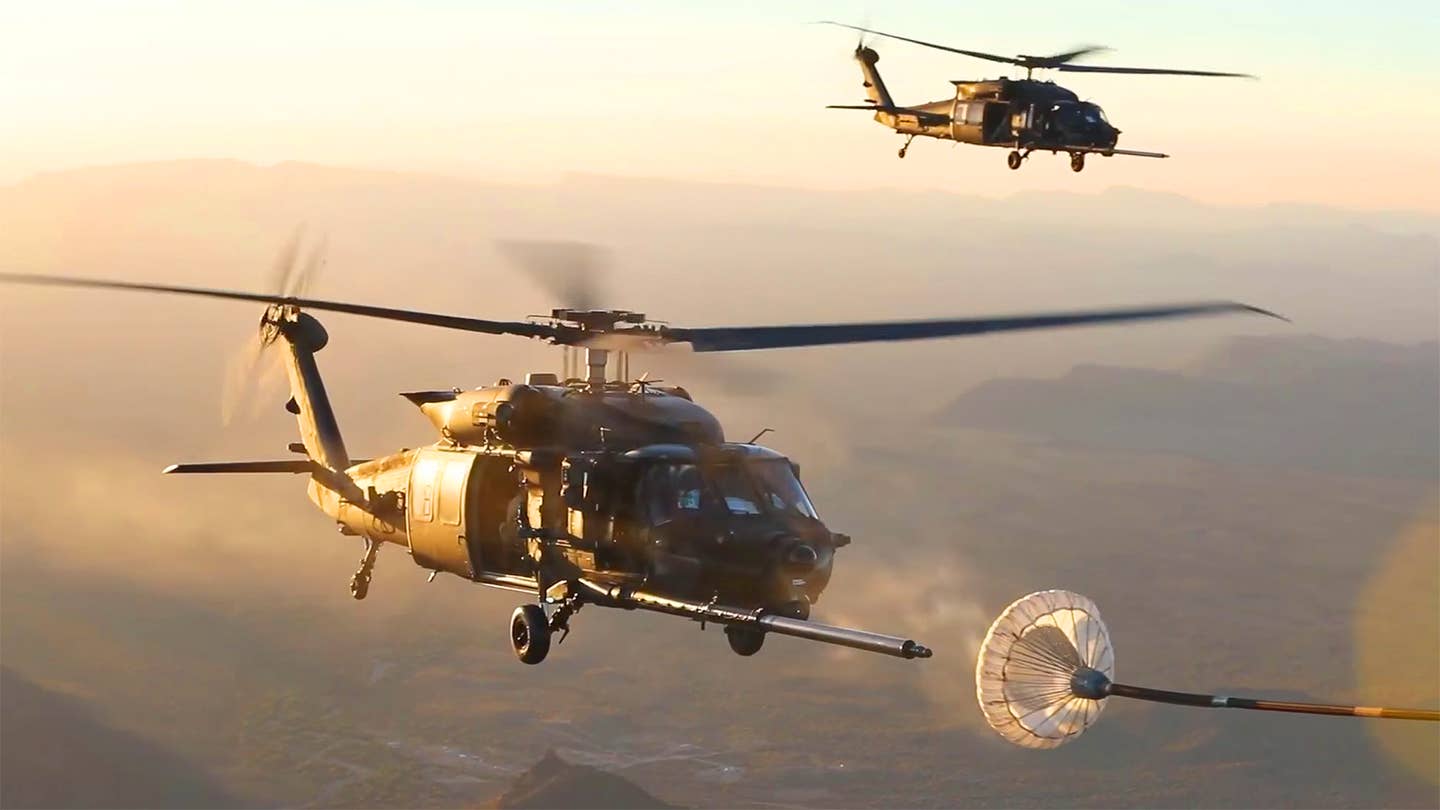 This Slo-Mo Video Of MH-60M Spec Ops Helicopters Refueling At Sunset Is Glorious