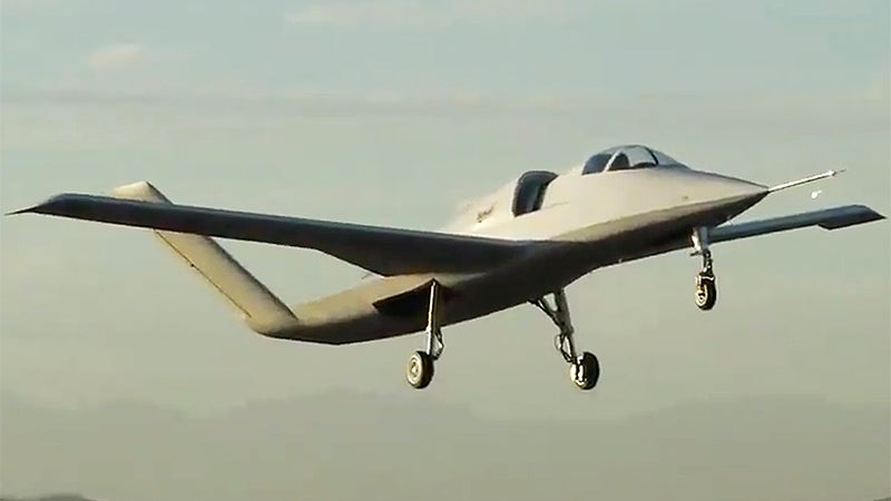 Watch Scaled Composites&#8217; Stealthy New Test Aircraft Takeoff For The First Time