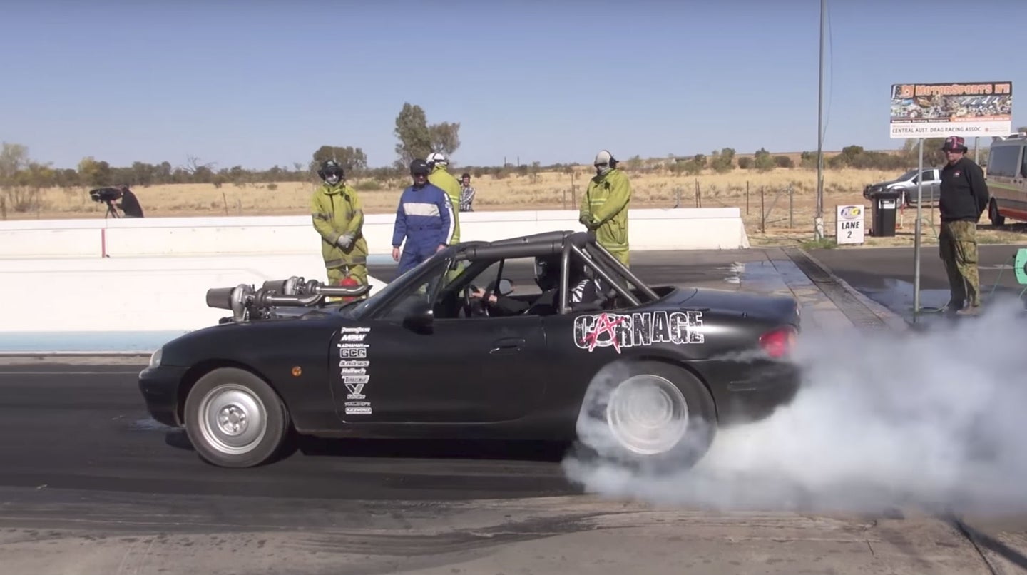 Watch This 1,000 HP, Twin-Turbo LS Miata Blast Its Tires Off