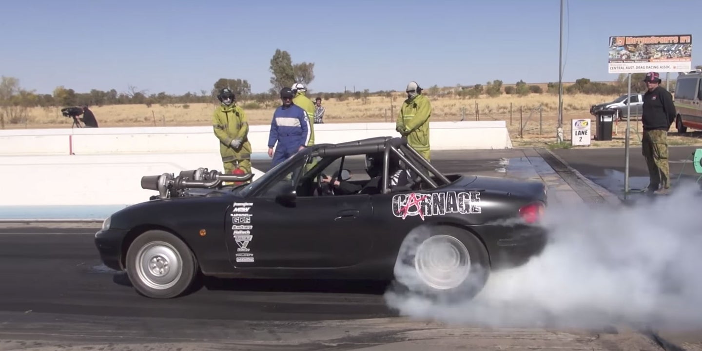 Watch This 1,000 HP, Twin-Turbo LS Miata Blast Its Tires Off