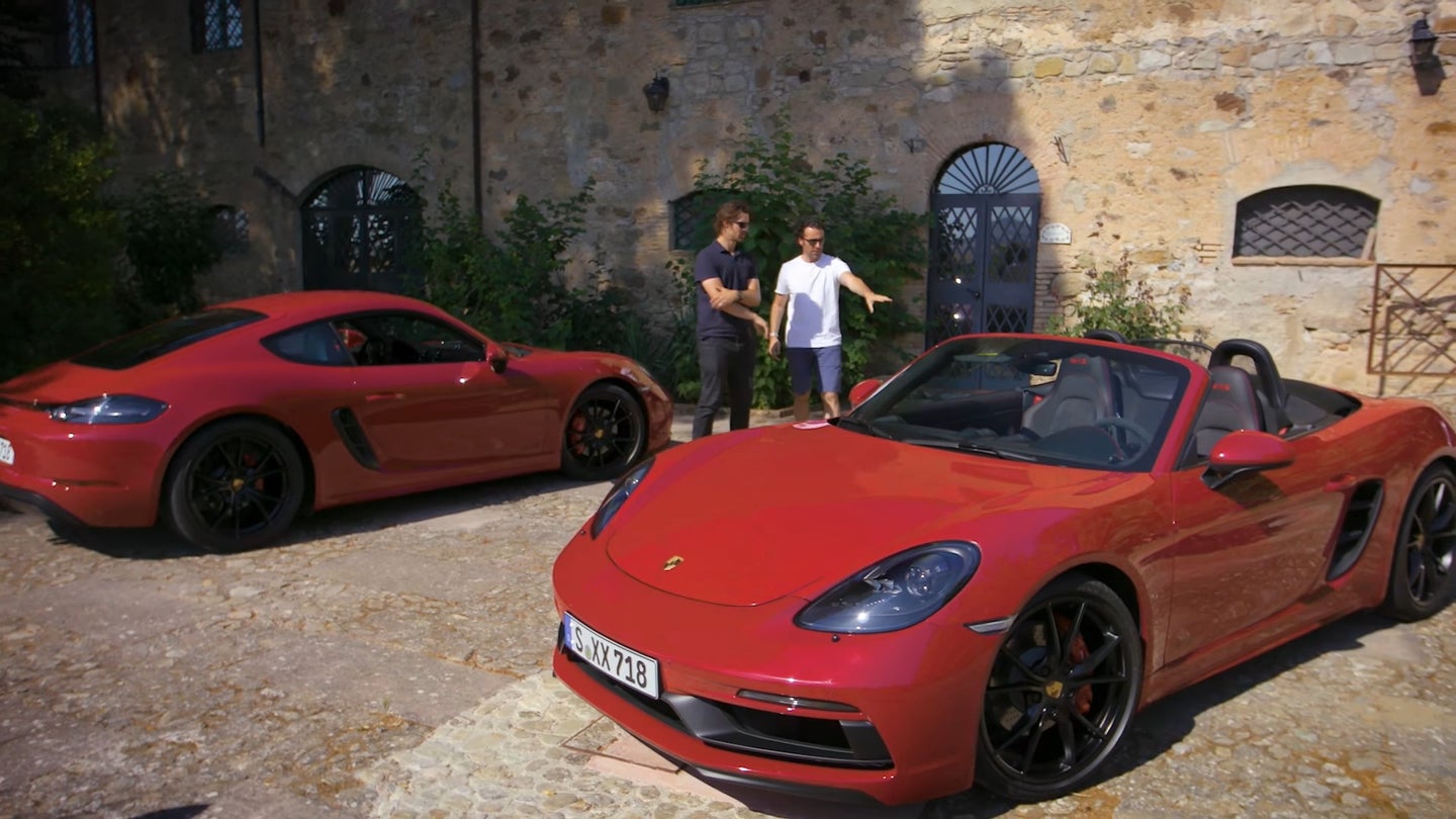 Watch Dario Franchitti and CJ Wilson Drive the New Porsche 718 GTS Twins in Sicily