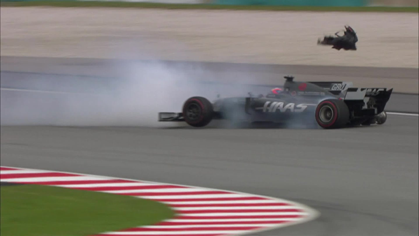 Grosjean’s Drain Cover Crash Could Cost Haas F1 Nearly $1 Million